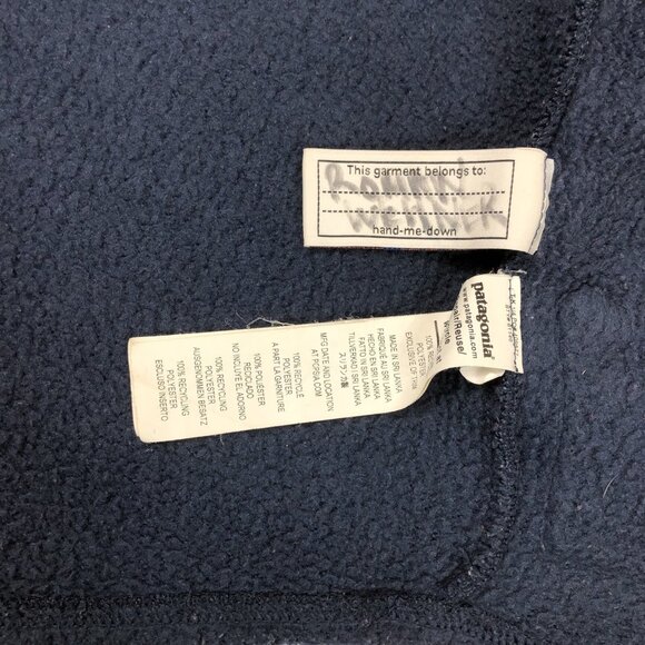 Patagonia Baby Retro Pile Fleece Snap Navy Blue Jacket Hooded Size 3T 61146 - Picture 5 of 10